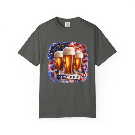 4th of July Patriotic American Flag Brewery Tee