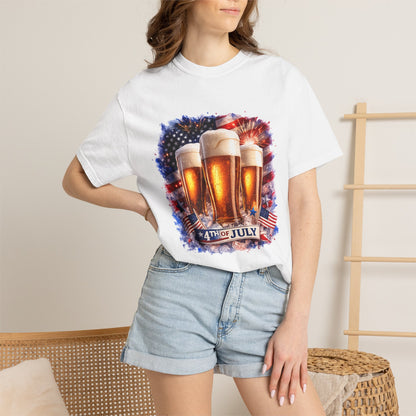 4th of July Patriotic American Flag Brewery Tee