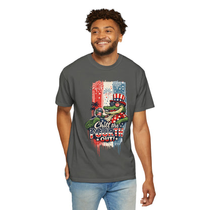 Men's "Chill the Fourth Out" Patriotic Graphic Tee