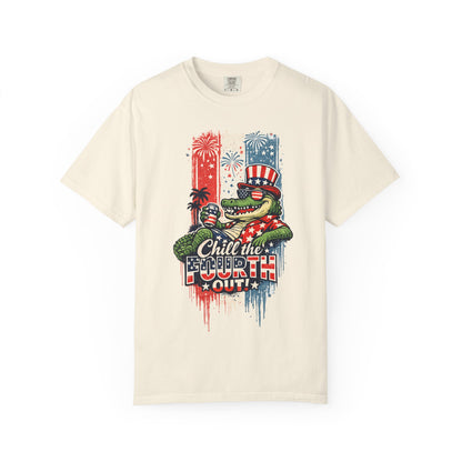 Men's "Chill the Fourth Out" Patriotic Graphic Tee