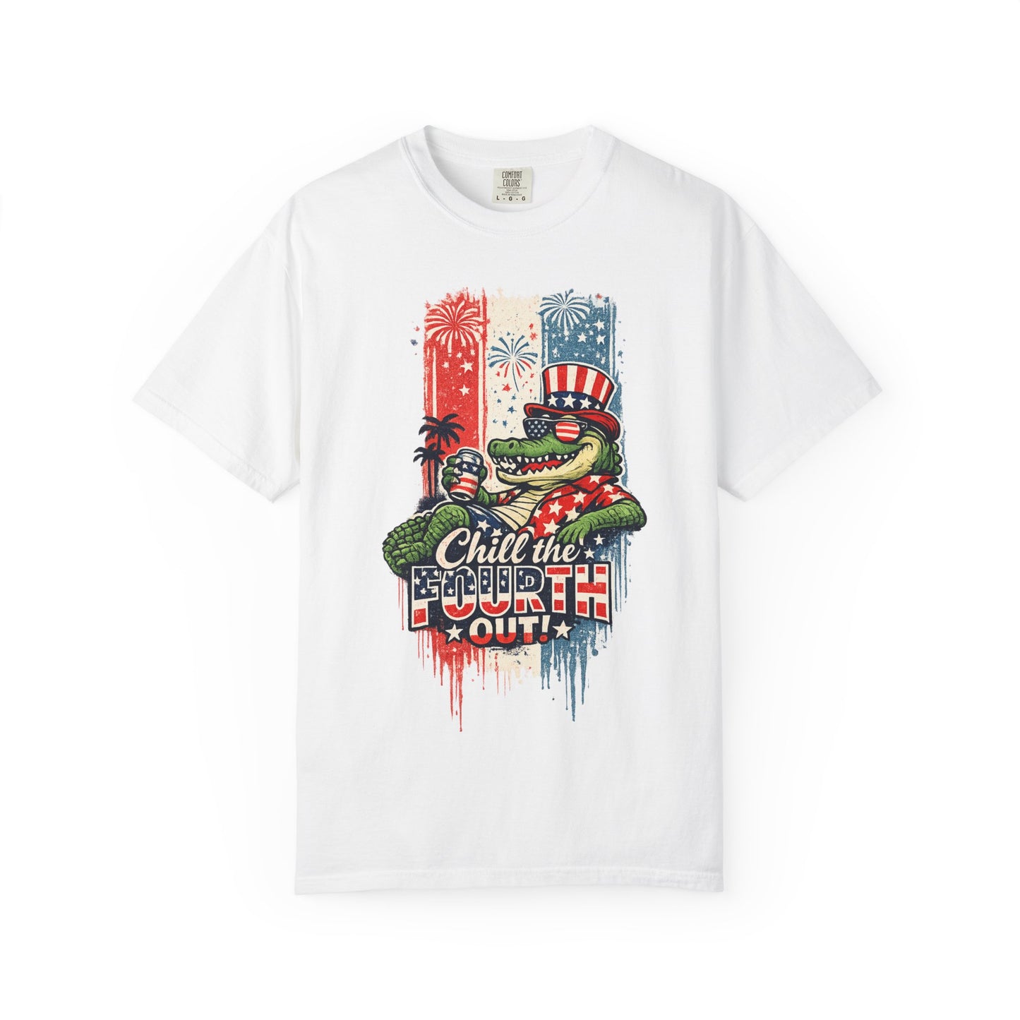 Men's "Chill the Fourth Out" Patriotic Graphic Tee