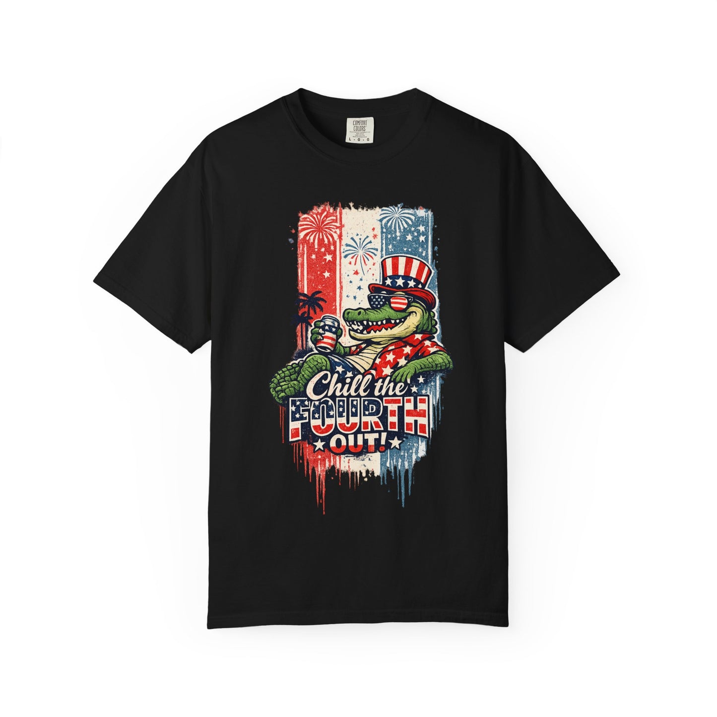 Men's "Chill the Fourth Out" Patriotic Graphic Tee