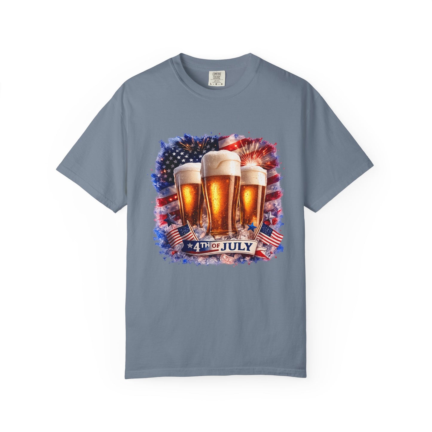 4th of July Patriotic American Flag Brewery Tee