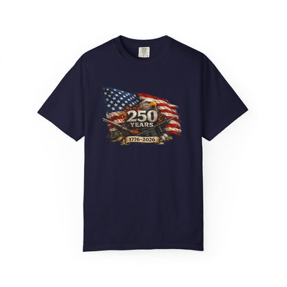 250 Years USA Anniversary 1776–2026 Flag & Eagle T-Shirt
