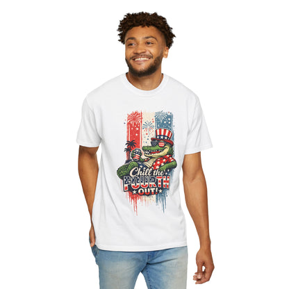 Men's "Chill the Fourth Out" Patriotic Graphic Tee