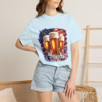 4th of July Patriotic American Flag Brewery Tee