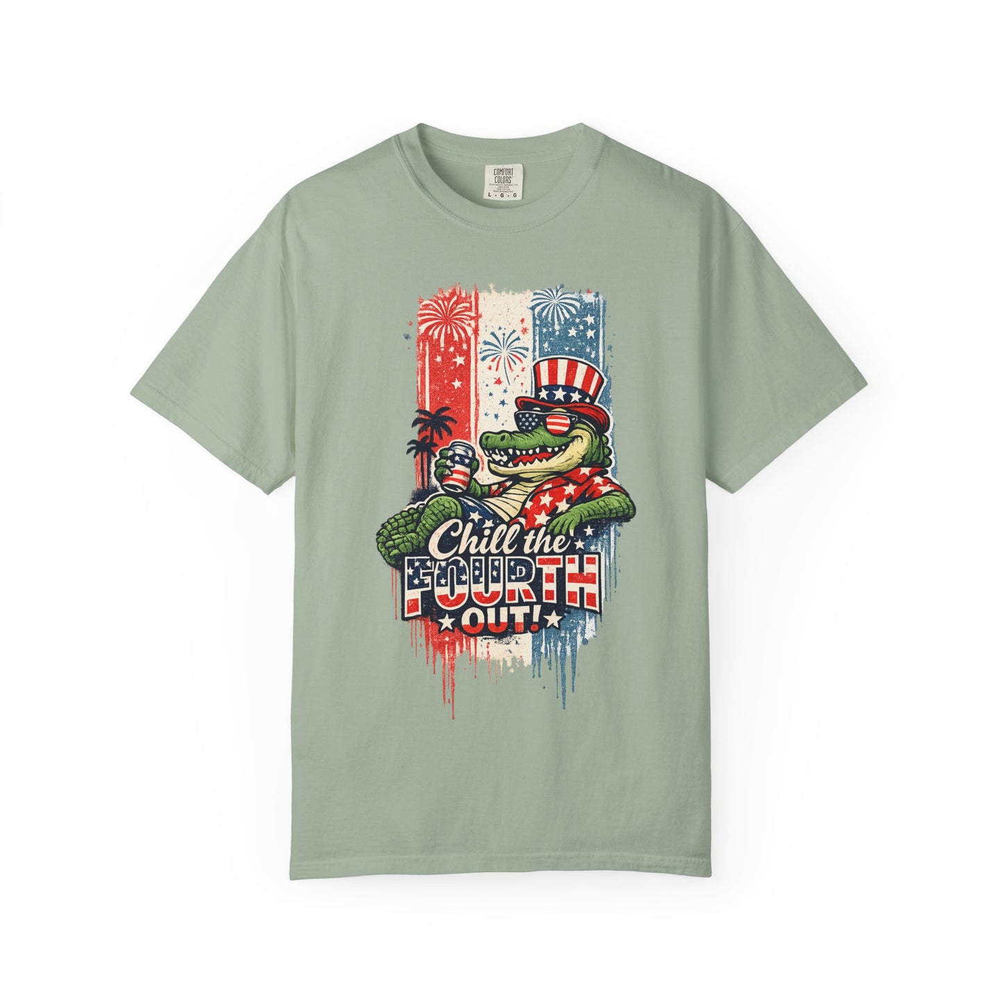 Men's "Chill the Fourth Out" Patriotic Graphic Tee