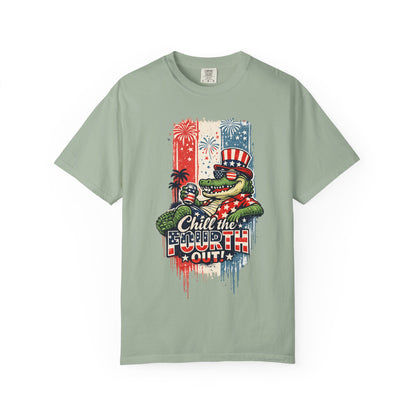 Men's "Chill the Fourth Out" Patriotic Graphic Tee