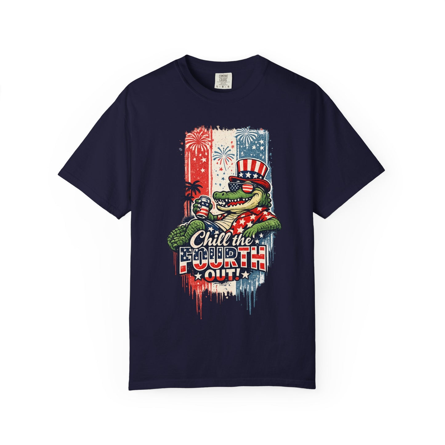 Men's "Chill the Fourth Out" Patriotic Graphic Tee