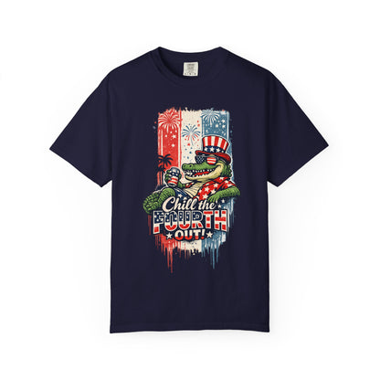 Men's "Chill the Fourth Out" Patriotic Graphic Tee
