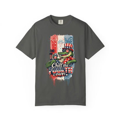 Men's "Chill the Fourth Out" Patriotic Graphic Tee