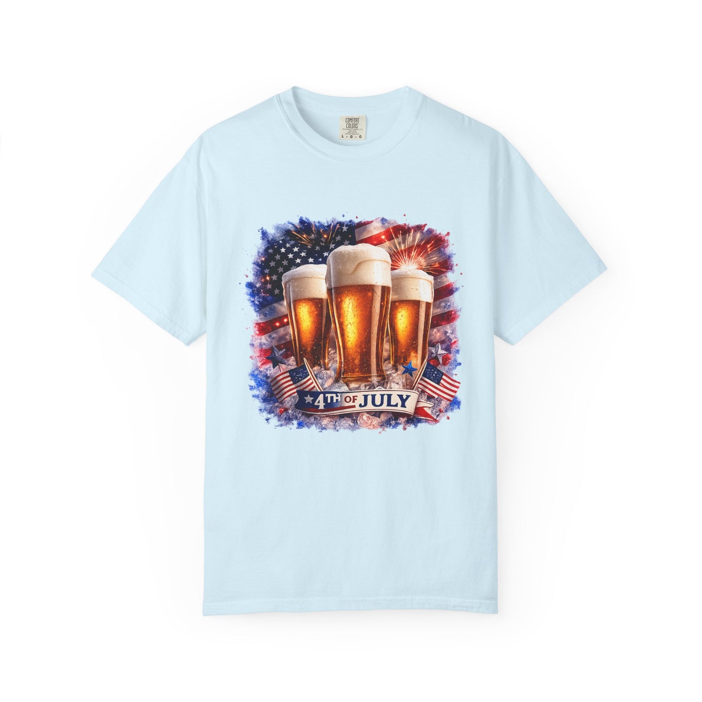 4th of July Patriotic American Flag Brewery Tee