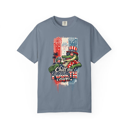 Men's "Chill the Fourth Out" Patriotic Graphic Tee