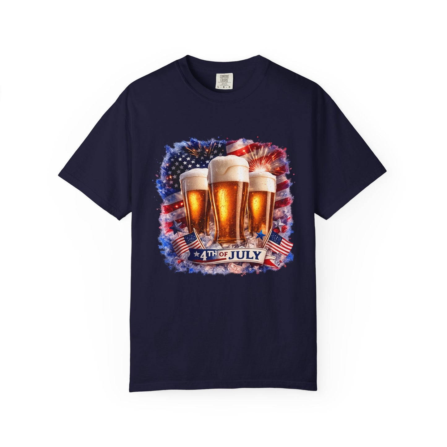 4th of July Patriotic American Flag Brewery Tee