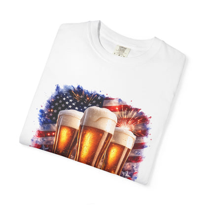 4th of July Patriotic American Flag Brewery Tee