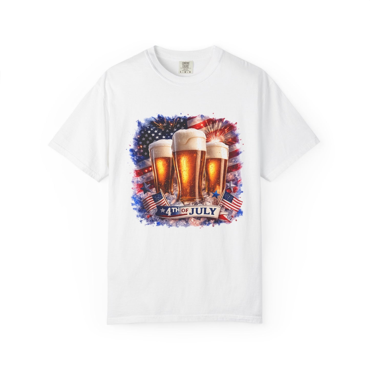 4th of July Patriotic American Flag Brewery Tee